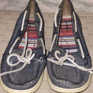 Croft and Barrow navy slip on boat shoes